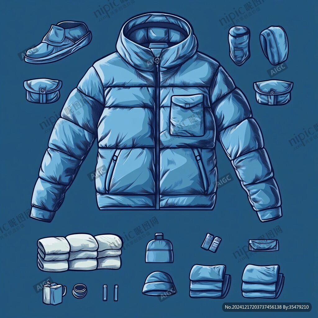 棉服款式圖