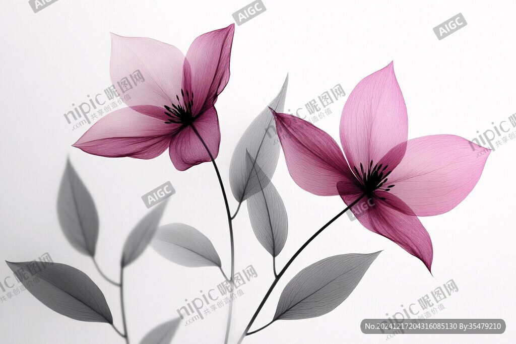 3d簡約花