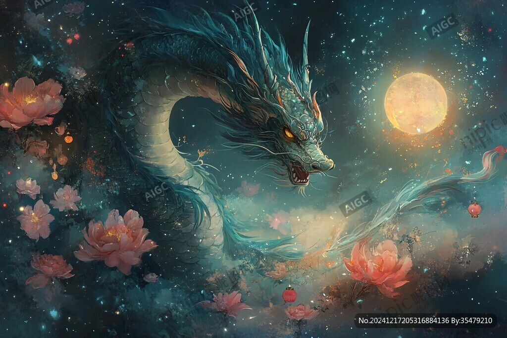 龍年橫版插畫