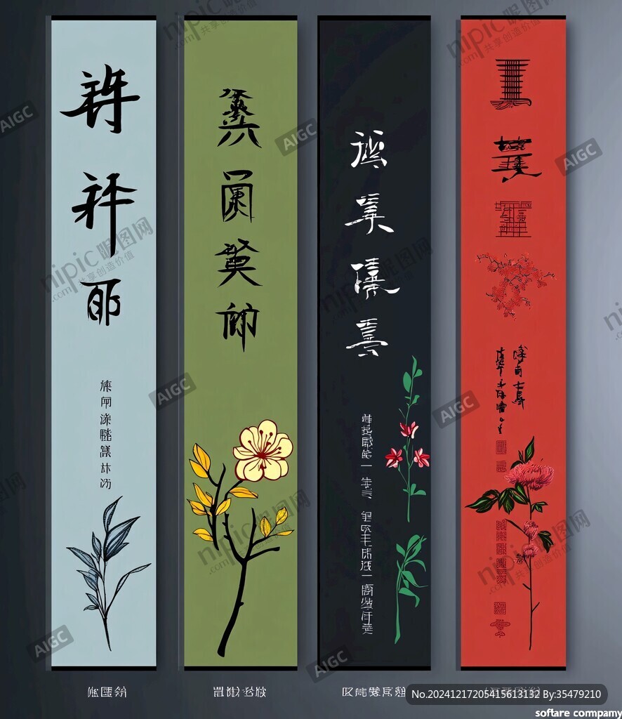 梅蘭竹菊四款
