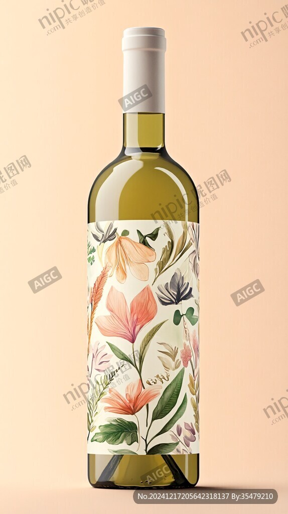 果酒包裝插畫