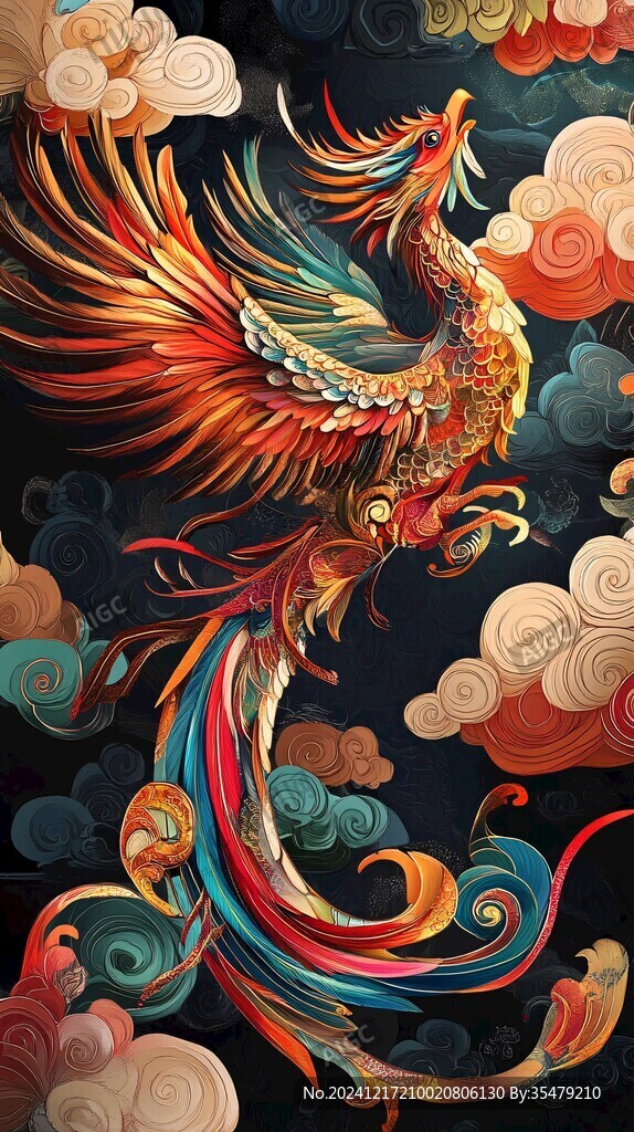 鳳凰朱雀插畫