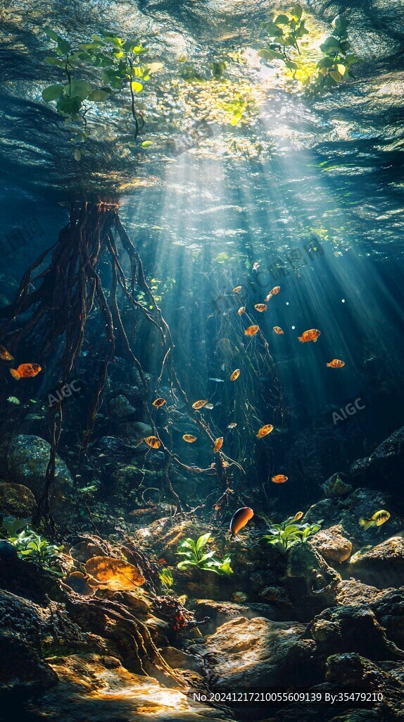 水下植物根系