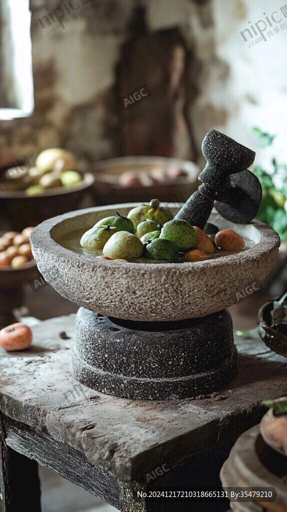 石磨里的葫蘆