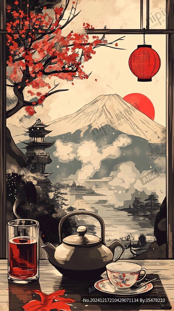 茶樓插畫