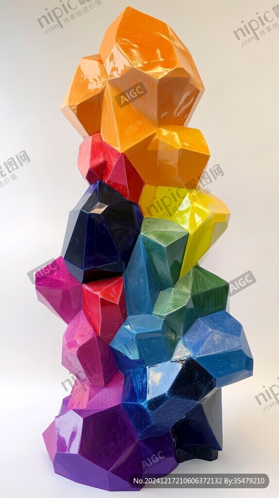 染色玻璃立體幾何圖