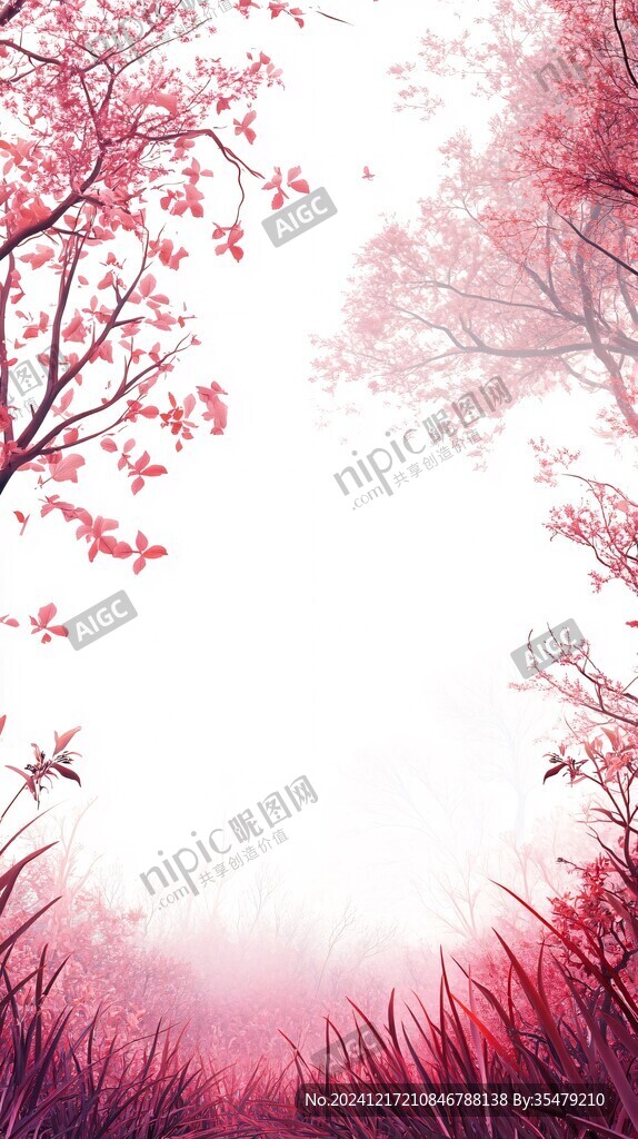 古風紅葉背景