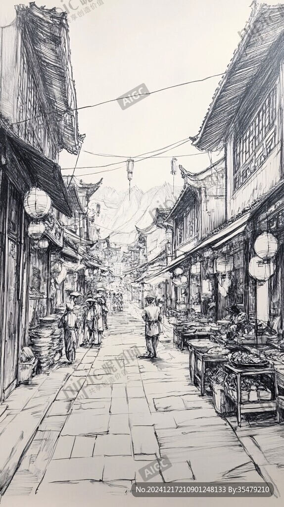 古街手繪