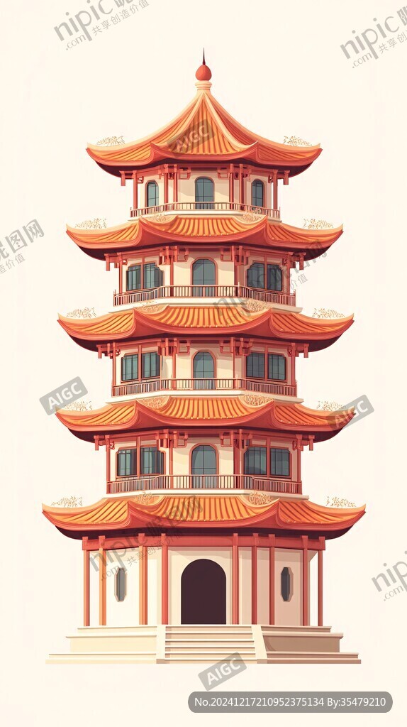 萬壽塔插畫