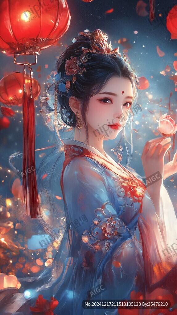 古風美女過年