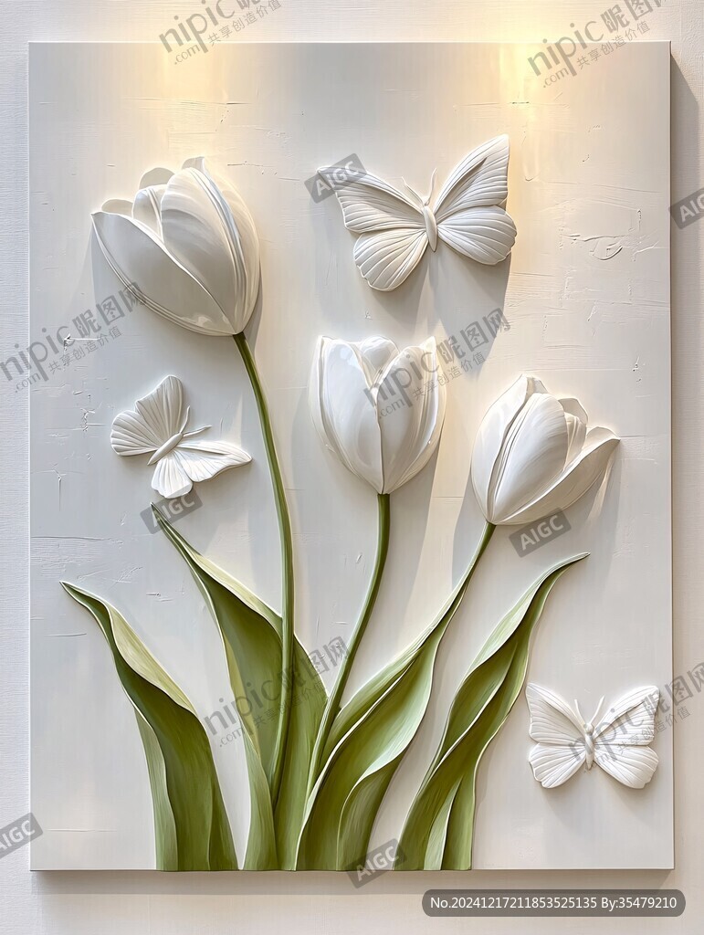 3d立體花裝飾畫