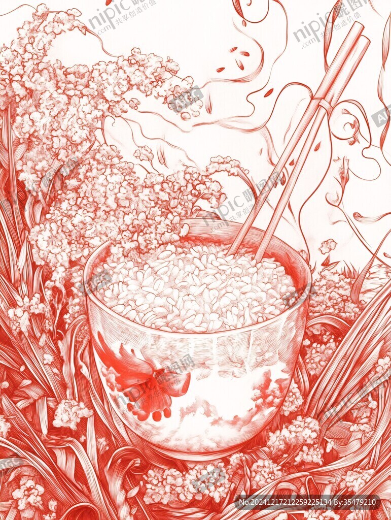 酸辣粉包裝插畫