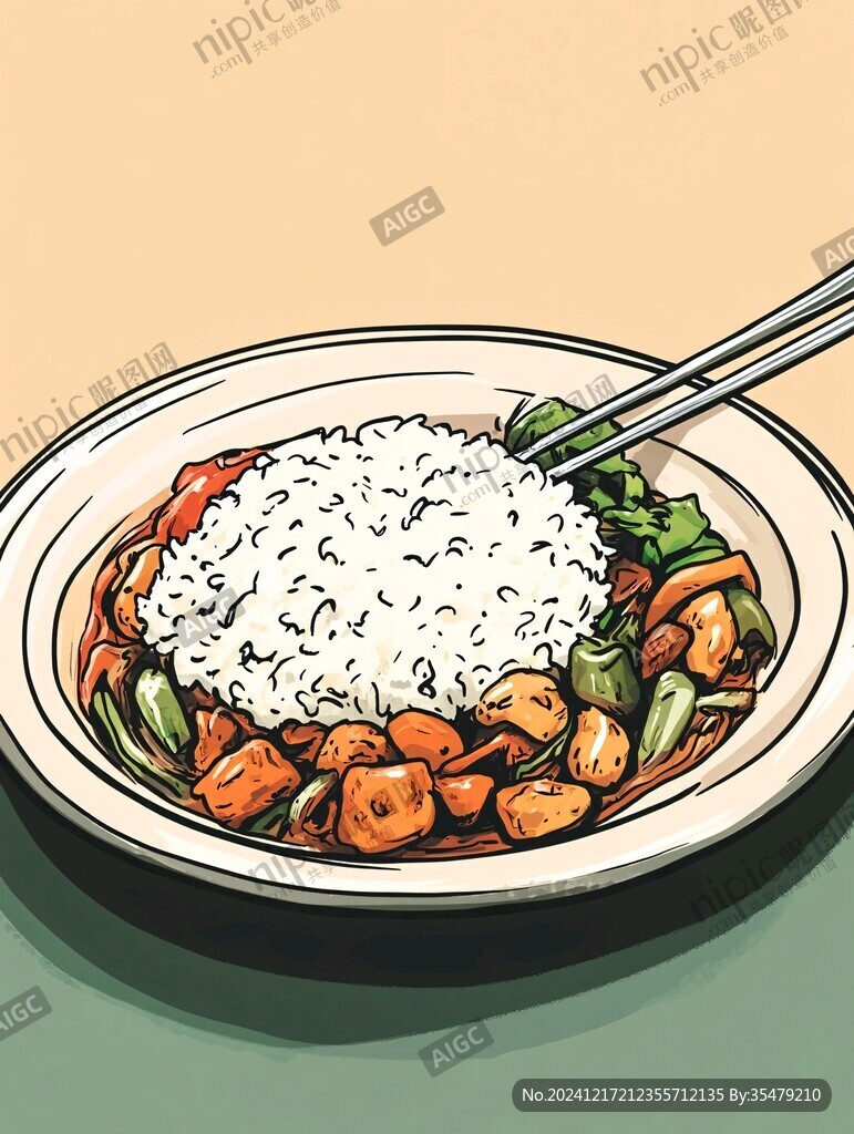 肥腸飯插畫(huà)