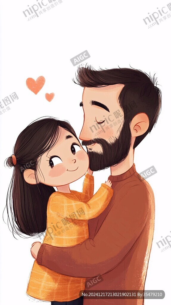 父女插畫