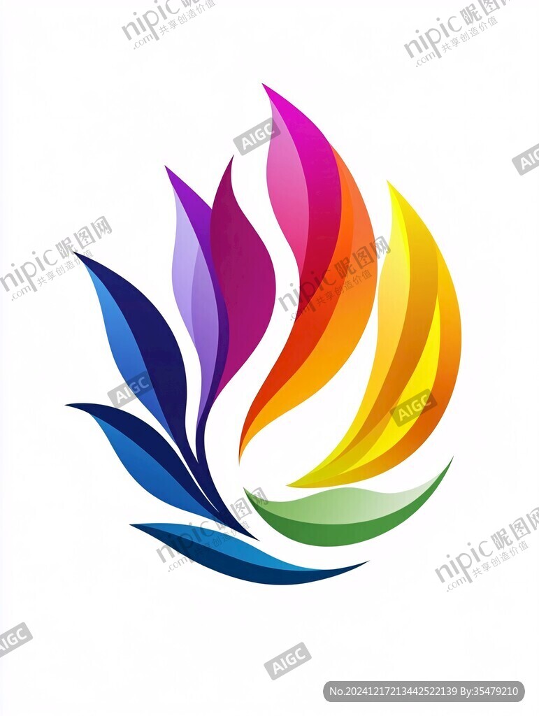 多彩花朵logo
