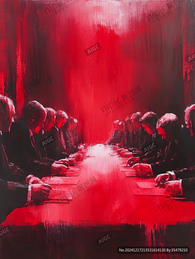 紅色質(zhì)感會議