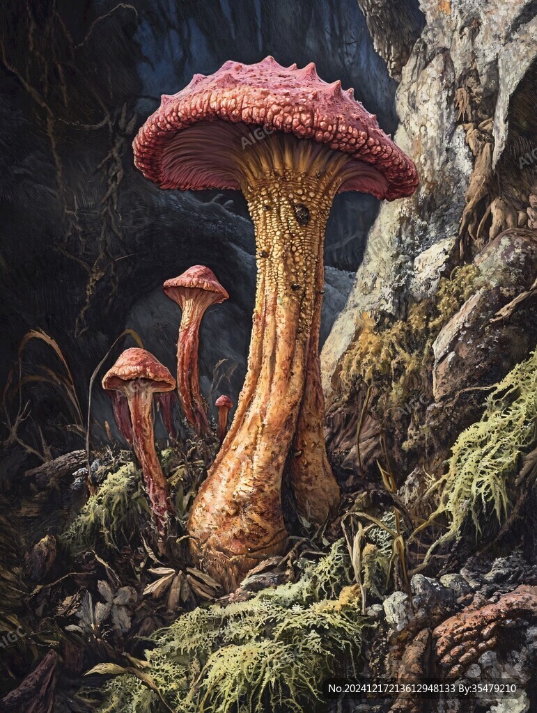 紅菇插畫手繪