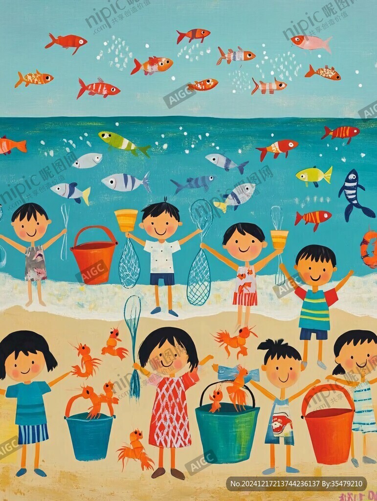 水族館兒童畫