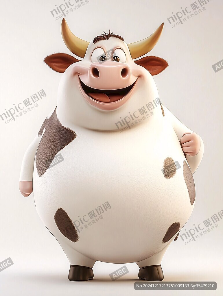 3d卡通牛