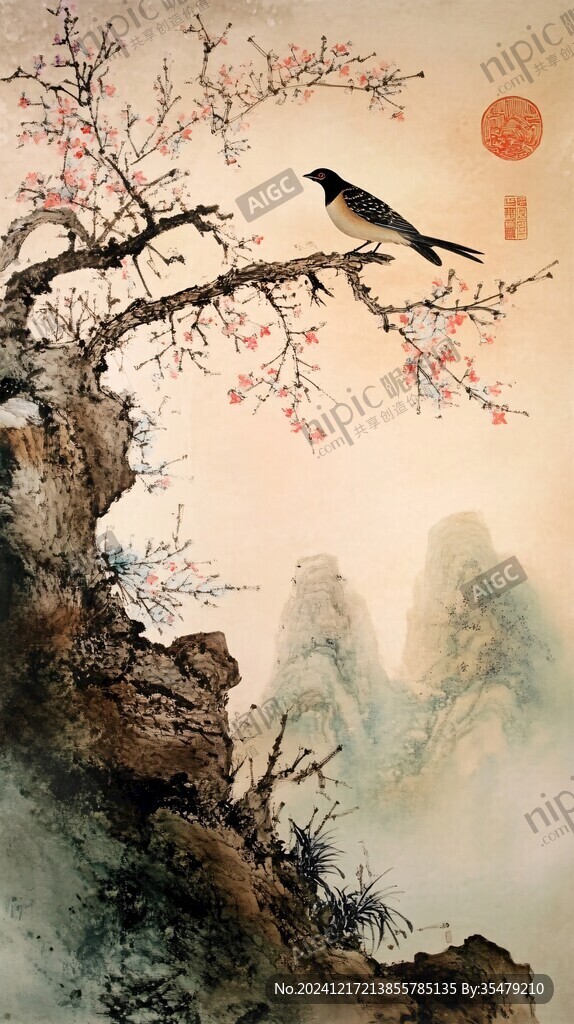 喜上眉梢禪意插畫(huà)