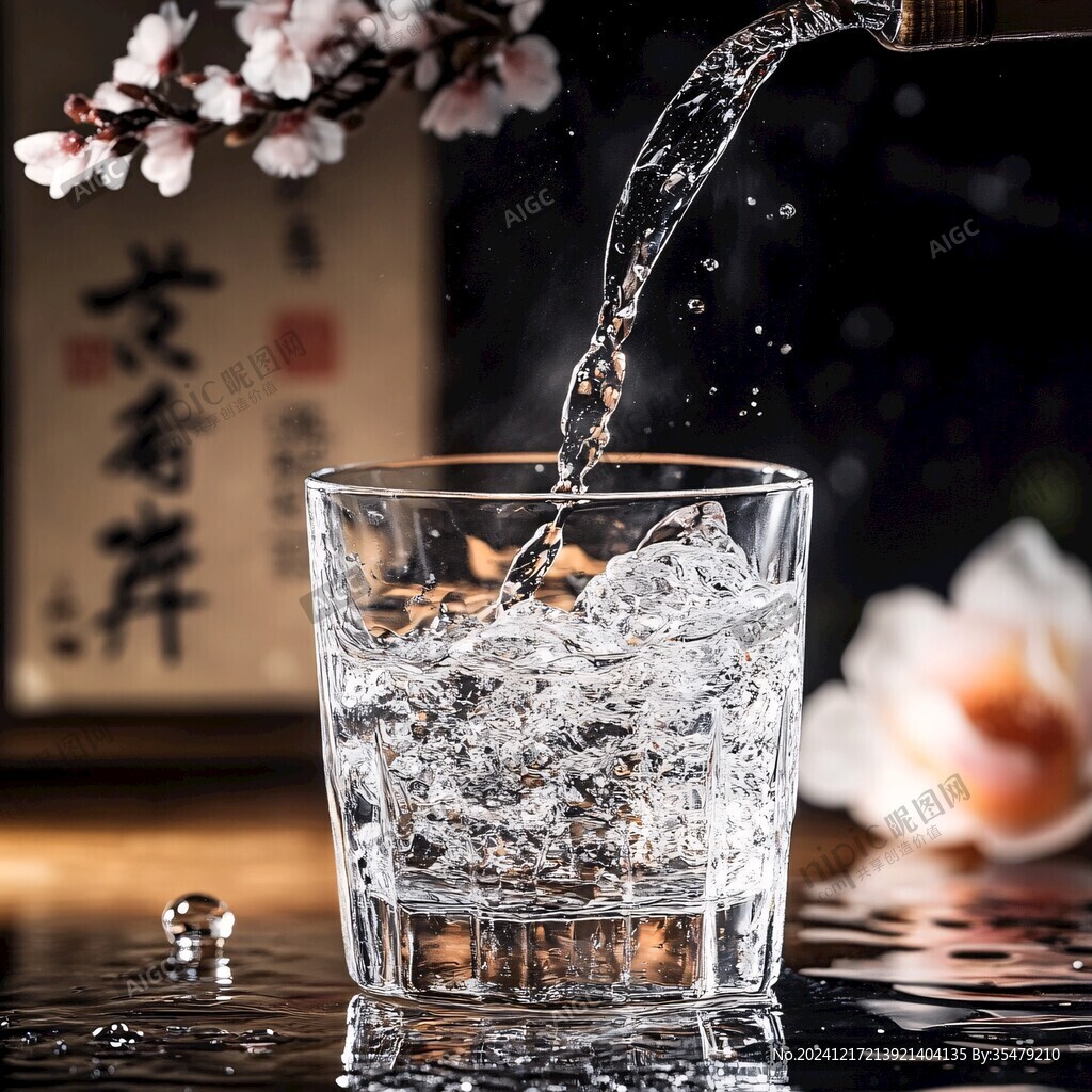 日式清酒倒酒