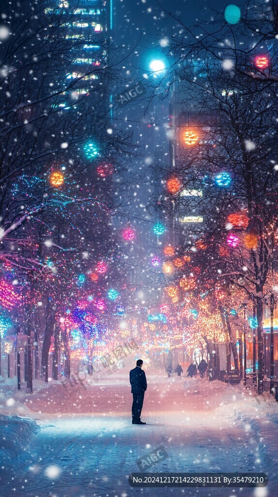唯美雪夜