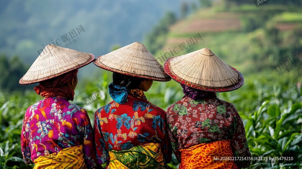 采茶女群像