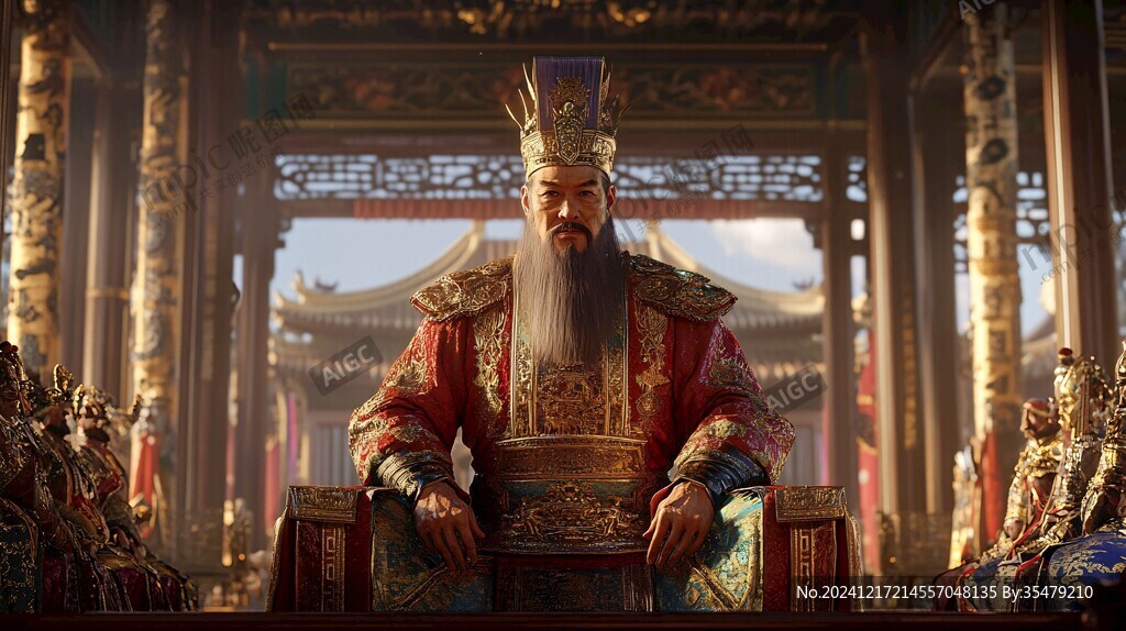 君王接見大臣納諫場景