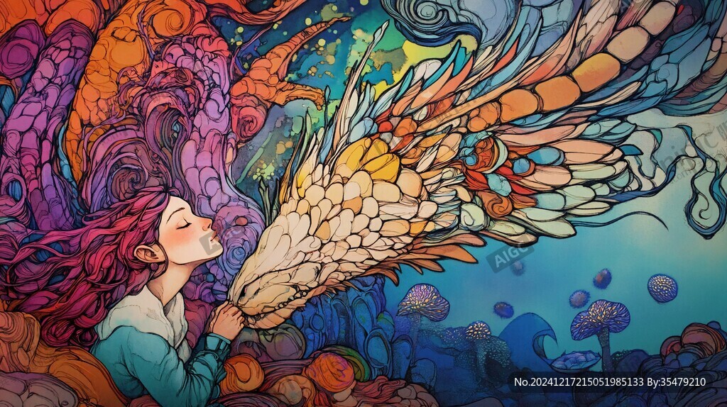海馬包裝插畫