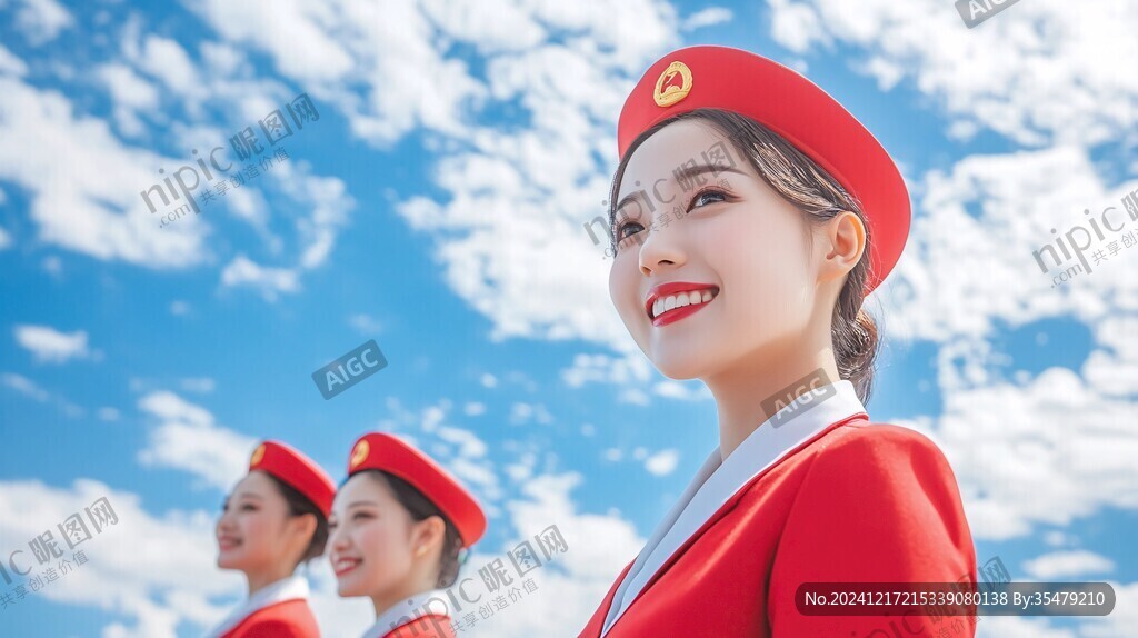 陽光下的乘務(wù)員