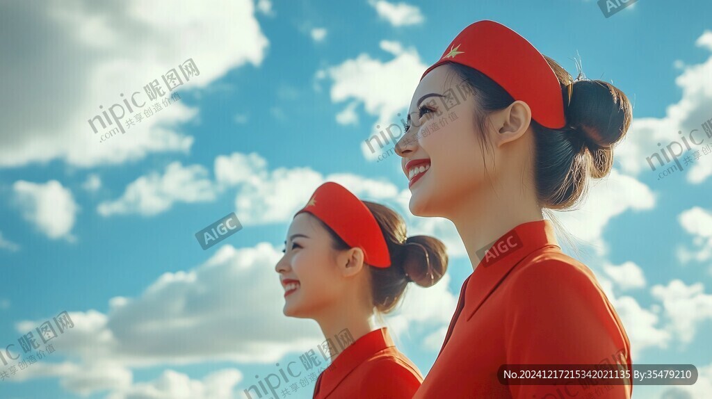 陽光下的乘務(wù)員