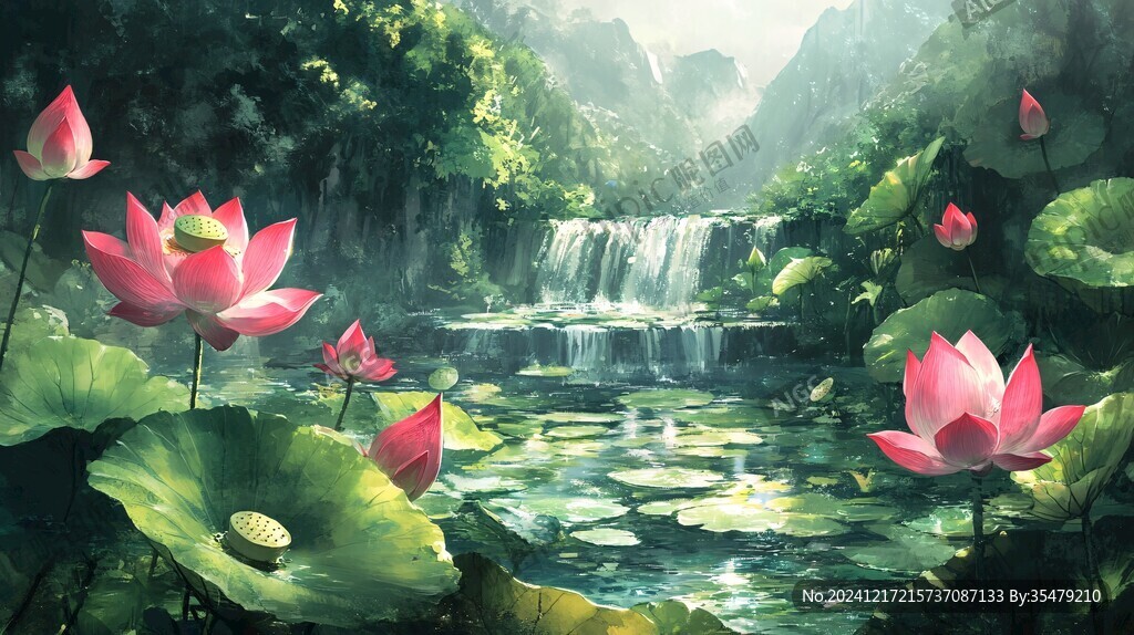 荷花大場景