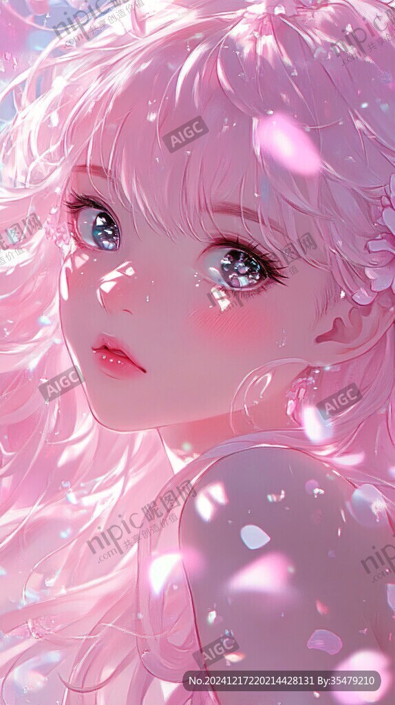 人物粉色治愈系唯美