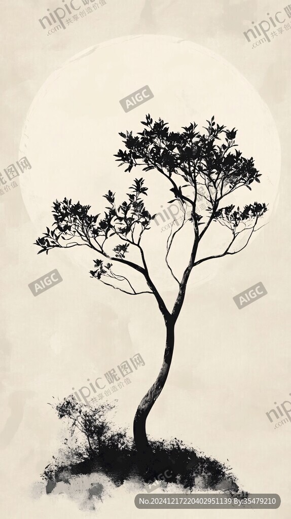 古樹插畫