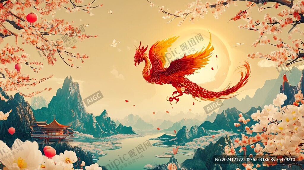鳳凰包裝插畫
