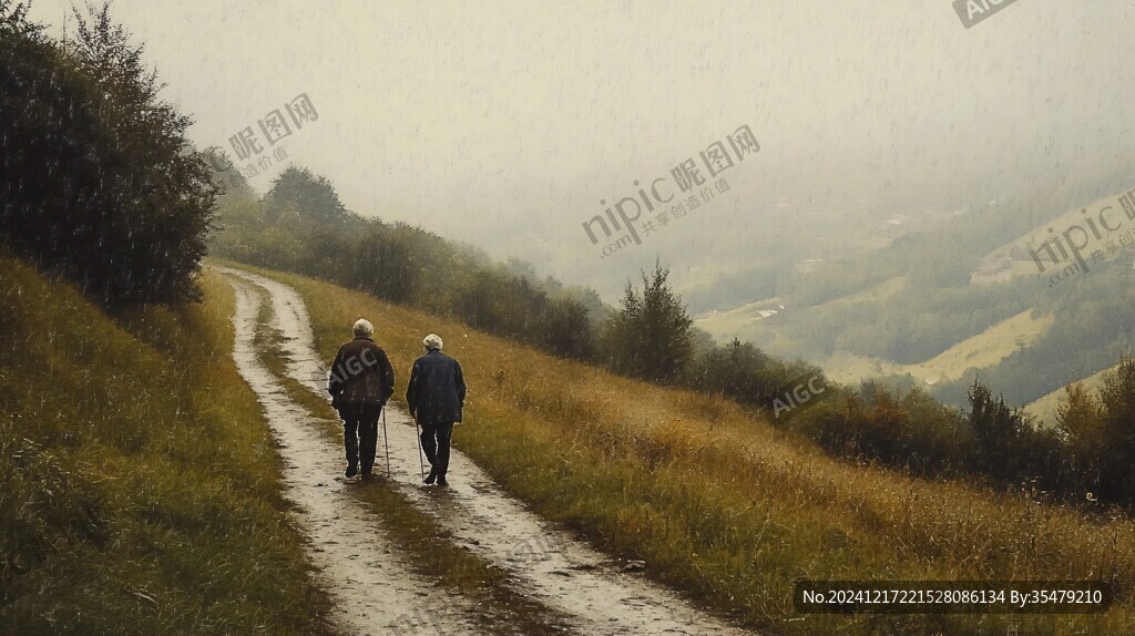 雨中的兩個人