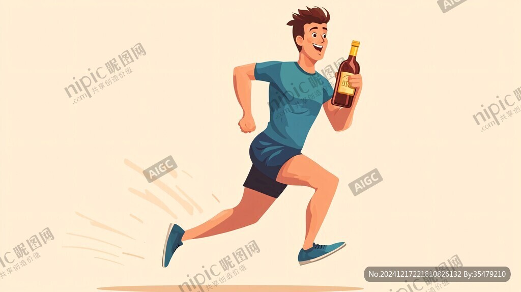 扁平插畫(huà)跑步
