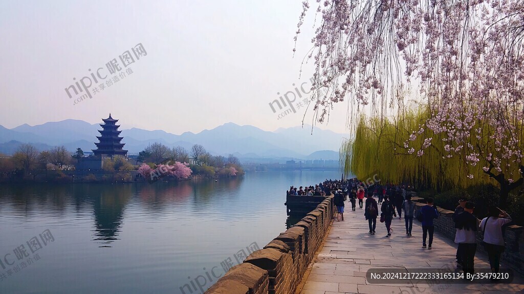 百花潭春色