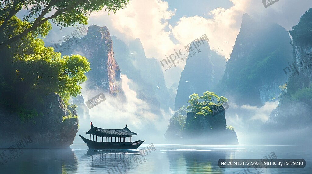 古風(fēng)山水場(chǎng)景
