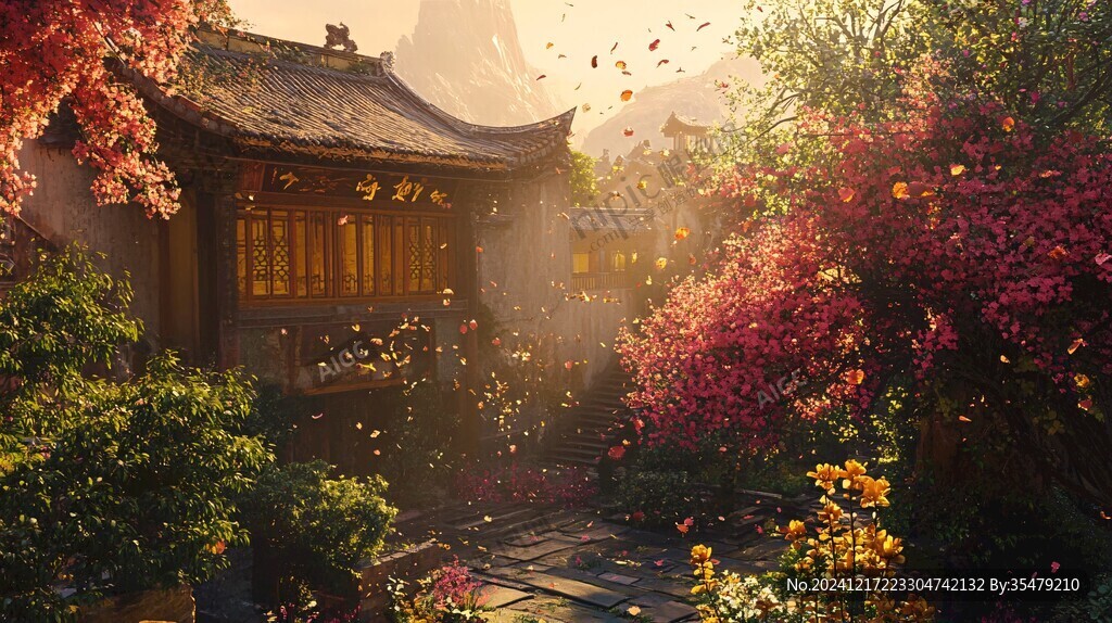 古風場景春暖花開