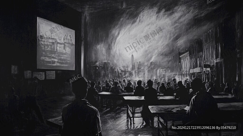 黑白電影放映