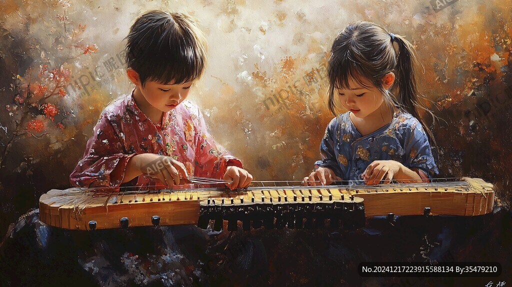 彈古箏傳統(tǒng)琴棋書畫