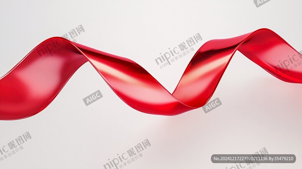 紅色動(dòng)感飄帶