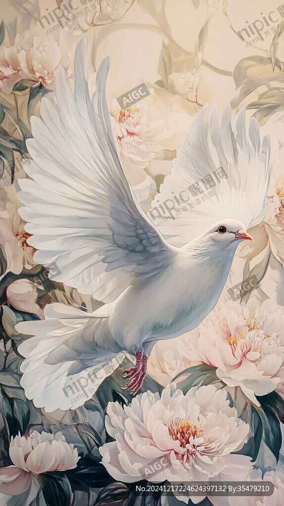 插畫百鳥朝鳳