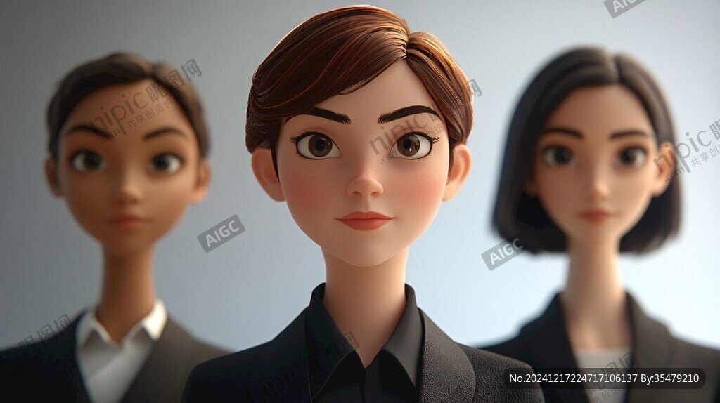 3d男女卡通形象