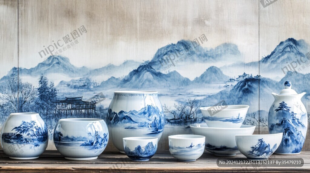 山水茶具