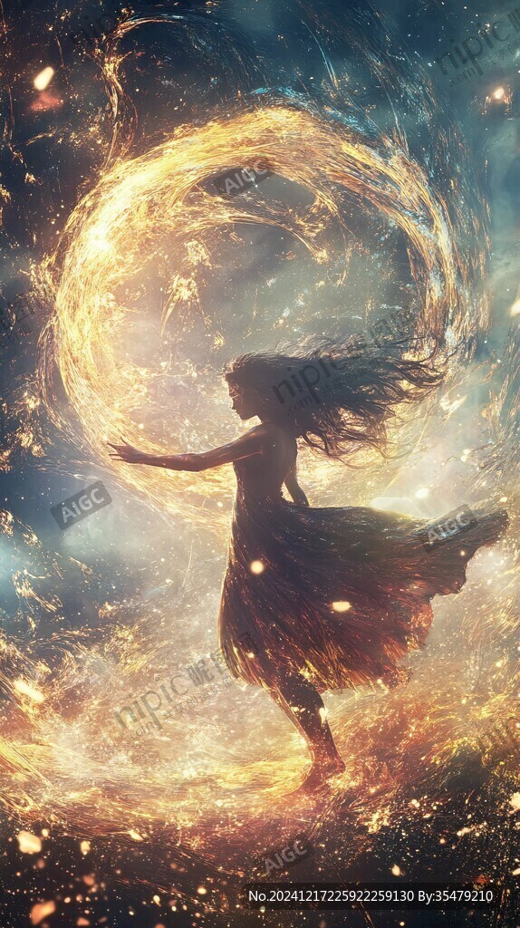 夢幻插畫奇幻炫光