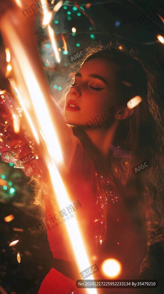 女性人物光效素材