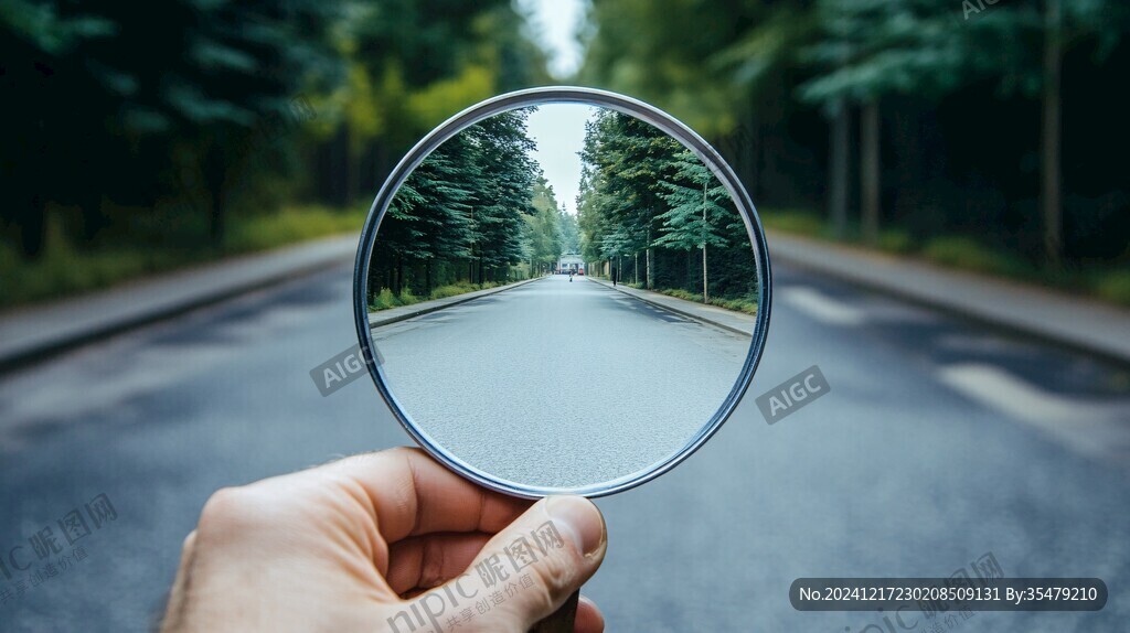 反光鏡風景