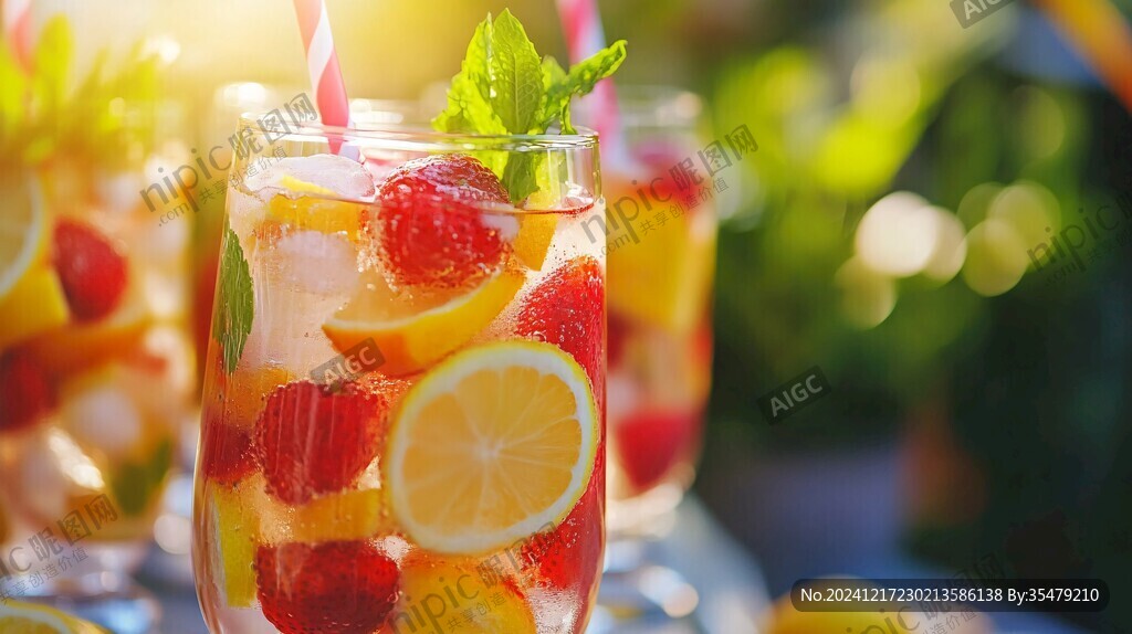 夏日水果冰飲